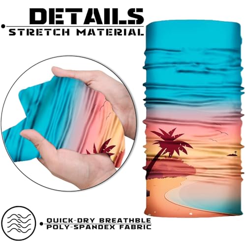 Tie-Dye Spiral Neck Gaiter Men's Psychedelic Rainbow Pattern Windproof Dustproof Balaclava for Festival or Outdoor Sports3