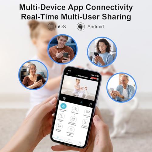 Liretope Mini Kamera, 4K HD WLAN Überwachungskamera Innen Für Live Übertragung Handy APP, WiFi Camera Nachtsichtkamera mit Bewegungsmelder/Lange Batterielaufzeit/Cloud-Speicherplat