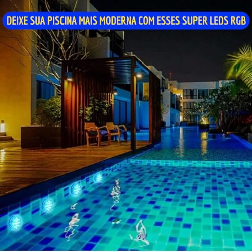 Luzes Led À Prova D'Agua Piscina Banheira Hidromassagem Luz de led Fixação Fácil e controle remoto