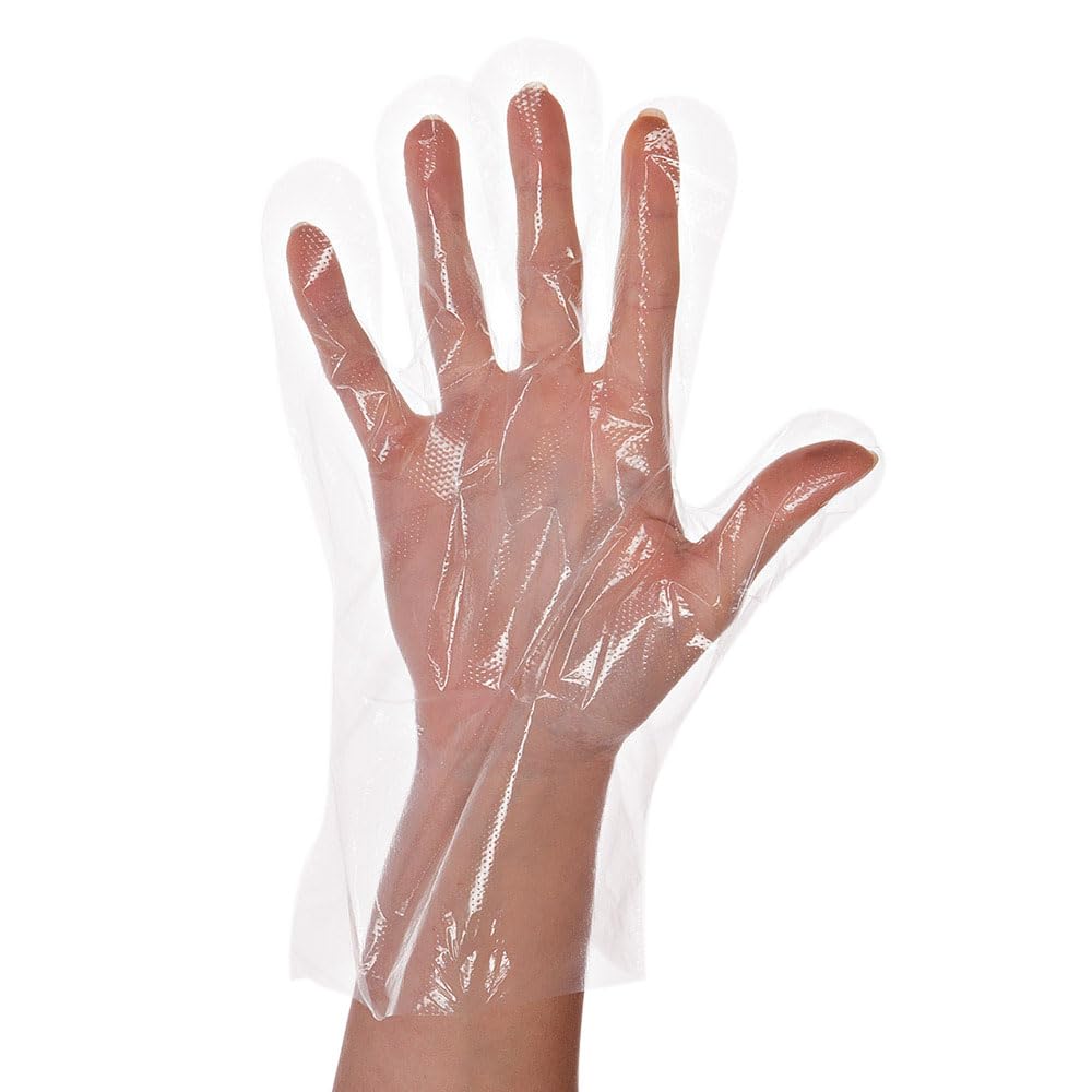 5000 Stück LDPE-Handschuhe, FRANZ MENSCH, L, transparent, geblockt | Hygostar, Polyclassic Soft, 29 cm Länge, Einweghandschuhe, Einmalhandschuhe, Transparenthandschuhe, Tankstelle, Küche