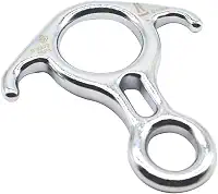 Freio oito aço Compact resgate 40KN USClimb Cromado UIAA
