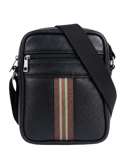Genuine Leather Sling Bag for Men | Premium Small Messenger Crossbody Bag | Compact Vertical Side Bag with Adjustable Shoulder Strap | Travel, Office & Daily Use-image-33