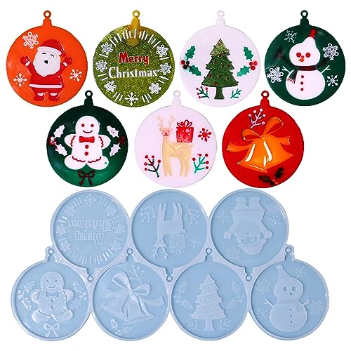 Molde de silicona para decoración de árbol de Navidad, bonitos adornos, moldes de resina de silicona, suministros para fiestas
