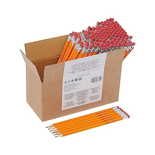 Amazon Basics Woodcased #2 Pencils, Pre-sharpened, HB Lead Bulk...
