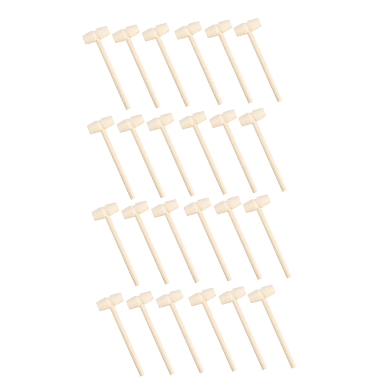 LIOOBO 30Pcs Mini Wooden Hammers for Safe Polished Beat for Creative Play DIY Projects and Parent Interaction Educational Mallets for Boys