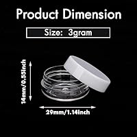 Vista 3 de Contenedor de bálsamo labial de 3 g, 25 unidades de pequeños contenedores de maquillaje para viajes con tapas