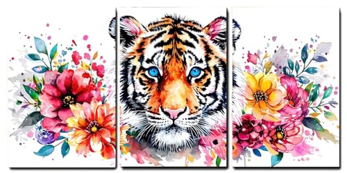 Toile Giclée Fleur Moderne Grand Format Cadre Bois Déco Murale Oujkeef