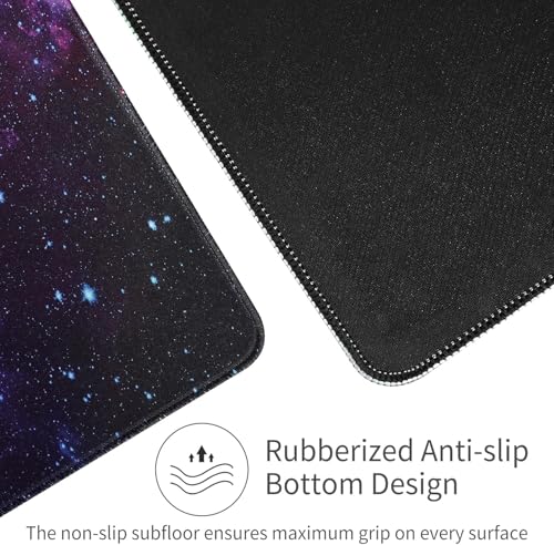 Image of Large XXL Gaming Mouse Pad 900 x 400 x 3 mm, Extended Mouse Pad with Galaxy Print, Stitched Edge, Non Slip Rubber Base, Desk Mat for Gaming, Laptop, Computer, Office & Study(1-pcs)