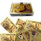 黄金に輝く 新10000円札トランプ 縁起物 金運向上 開運 面白壱萬円 カード パーティーグッズ 日本のおみやげ ホームステイのおみやげ 新一万円 お金 豪華 きらきら ジョーク ユーモア カードゲーム 日本土産 お金持ち 高級 ゴールド