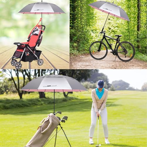 Image of G4Free 47 /54 /62 /68 Inch UV Protection Golf Umbrella Auto Open Vented Double Canopy Oversize Extra Large Windproof Sun Rain Umbrellas