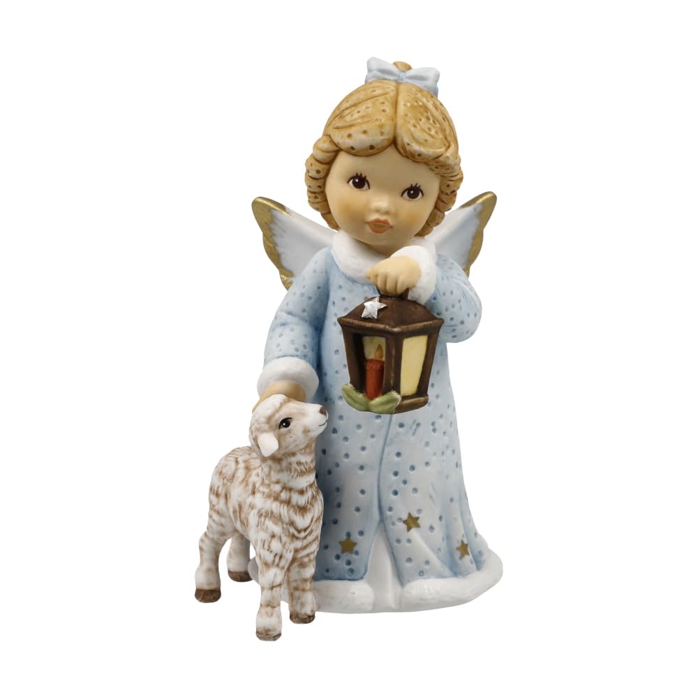 Goebel Angel Figurine Bright Glow in the Nativity Stable - Winter Angels Nina & Marco