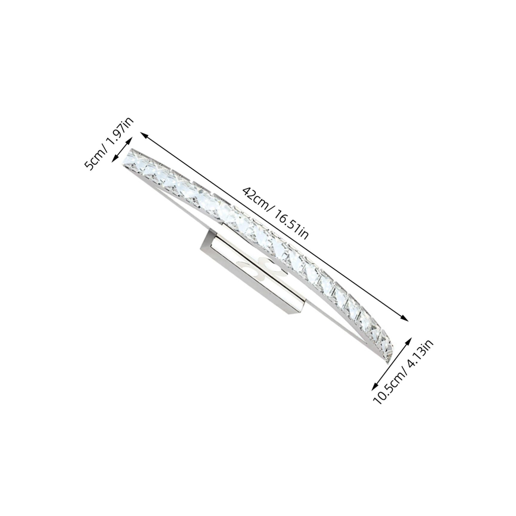 PartyKindom 10w Led Badezimmerspiegelleuchte Lichtleiste Für Badezimmerspiegel Spiegelleuchte Fürs Badezimmer Reinweiß Minimalistische Kristall Wandleuchte Blendfrei Flimmerfrei