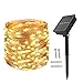 Produktbild BXROIU Solar LED Lichterkette 200LEDs im 20meter KupferDraht 8 Modus Lights Wasserdicht IP65,Außenlichterkette,Lichterketten(Warmweiß)