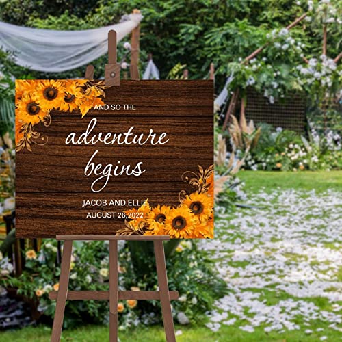 Panneau de calligraphie personnalisable mariage fiançailles entrée 30x45