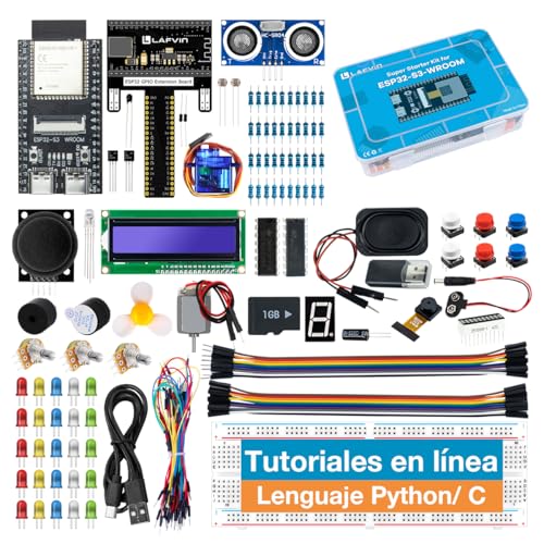 Kit de démarrage ESP32-S3-WROOM LAFVIN avec capteur ultrasonique pour projets DIY