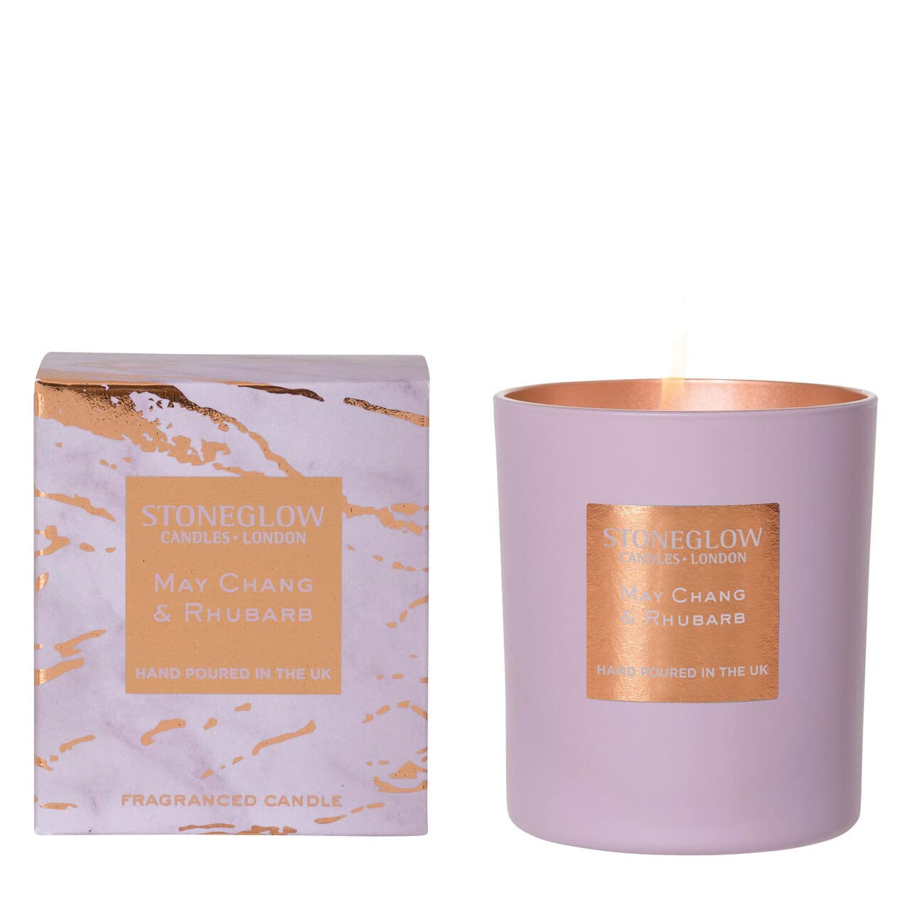 Stoneglow Candles Luna Tumbler CandleRhubarb from B&Q