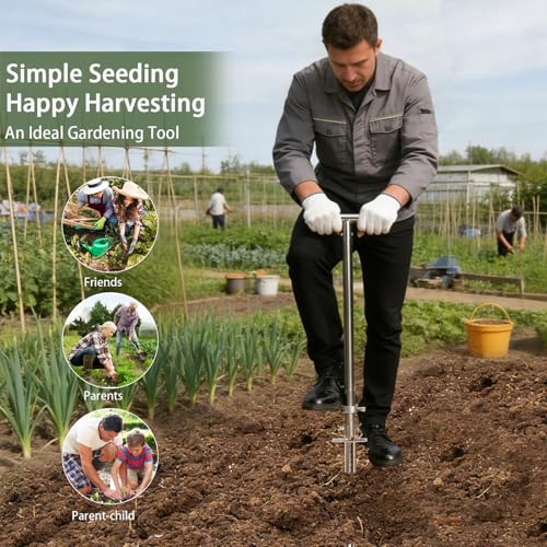 Herramienta Dibble para Plantar con Pedal y Mango en T miniatura 6