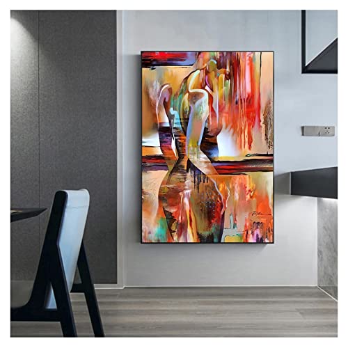 Toile femme nue abstraite pour une decoration murale moderne de chambre chic