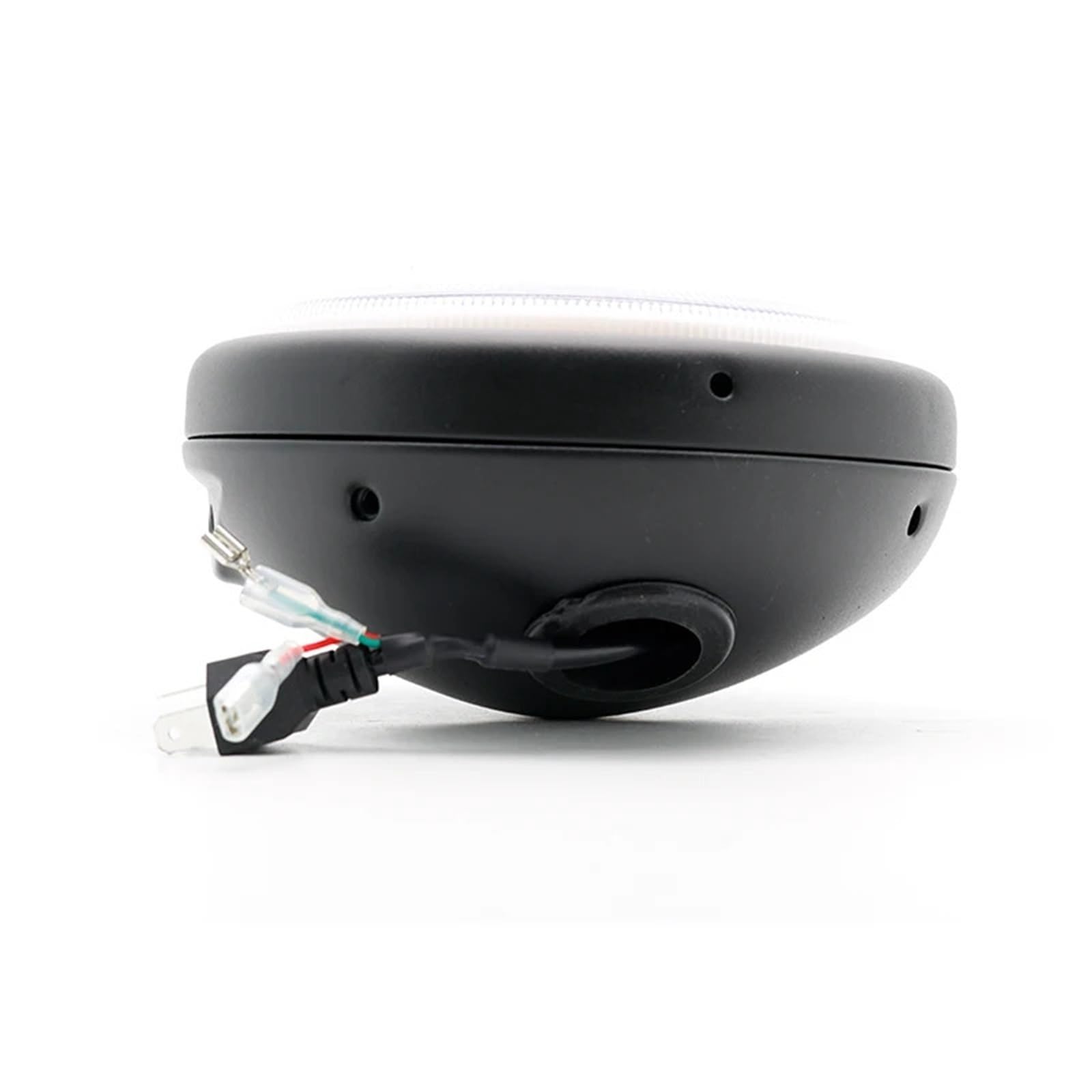 Luci per motociclette Faro anteriore per moto da 7 pollici 50W DOT SAE E9 con indicatore di direzione DRL, alloggiamento per faro a LED Anabbaglianti(Black)