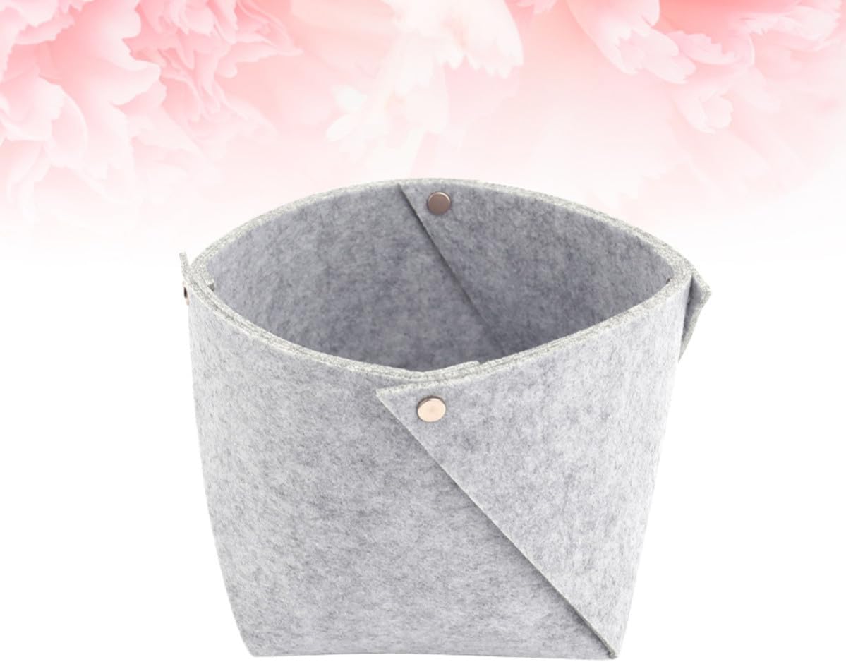 Desktop Storage Basket Felt Organizer for Home Bedroom and Playroom