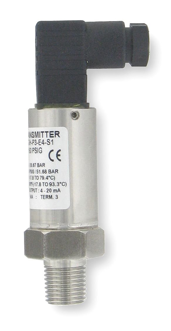 Dwyer® Ind'l Pr Transmitter, 628-14-GH-P1-E4-S1, 0-500 psig, DIN Plug, 4-20 mA, 2 Wire
