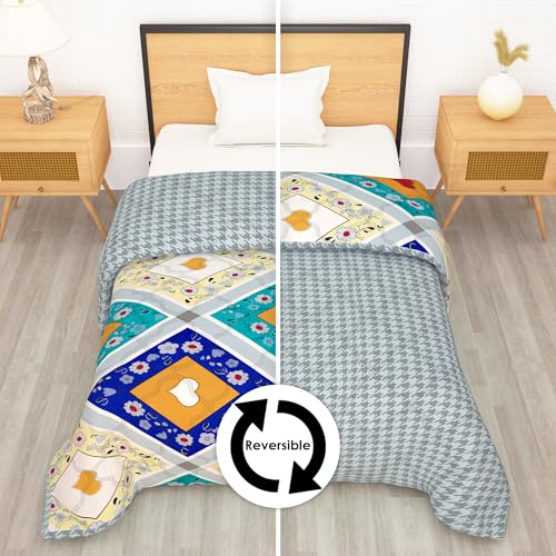 Image of Single Bed Comforter 180 GSM 150x225 CM, Multi & Grey
