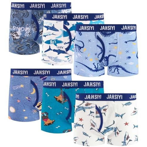 100% Cotton Boys Boxer Briefs Tagless Toddler Underwear (6-Pack) 2T Blue-dinosaur-a24
