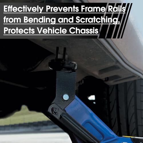 Image of DEDC Universal Aluminum Grooved Magnetic Jack Pad Black 1 Pc, Jacking Puck Pinch Weld Frame Rail Adapter, Jack Accessories for Mechanics