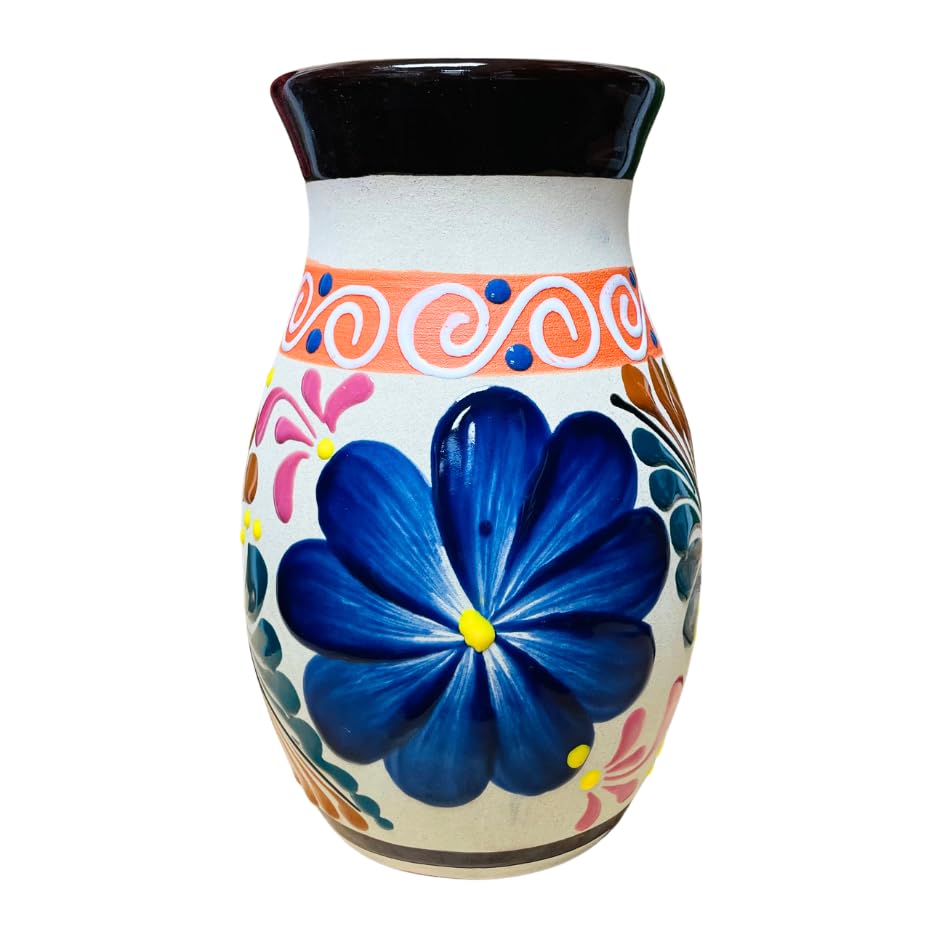 Miniatura 4 de Florero Ovulo - Mexican Home Décor - Clay Vase - Michoacán Clay Vase - Oval Clay Vase - Handmade vase - Hand painted Vase - Once Of A Kind Home