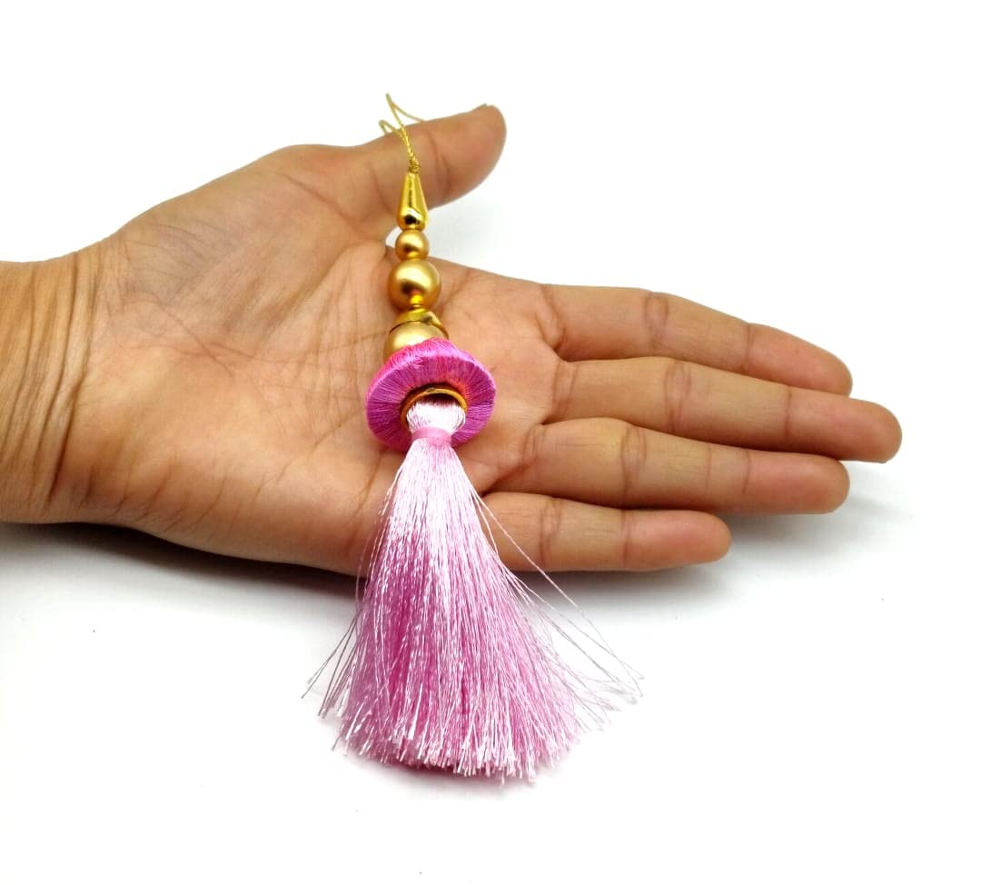 CRT Fashion Hand Made latkan Bridal lehanga Tassels Latkan for Indian Dresses for Kurties,Gowns Dresses Set of 2 (Baby Pink)
