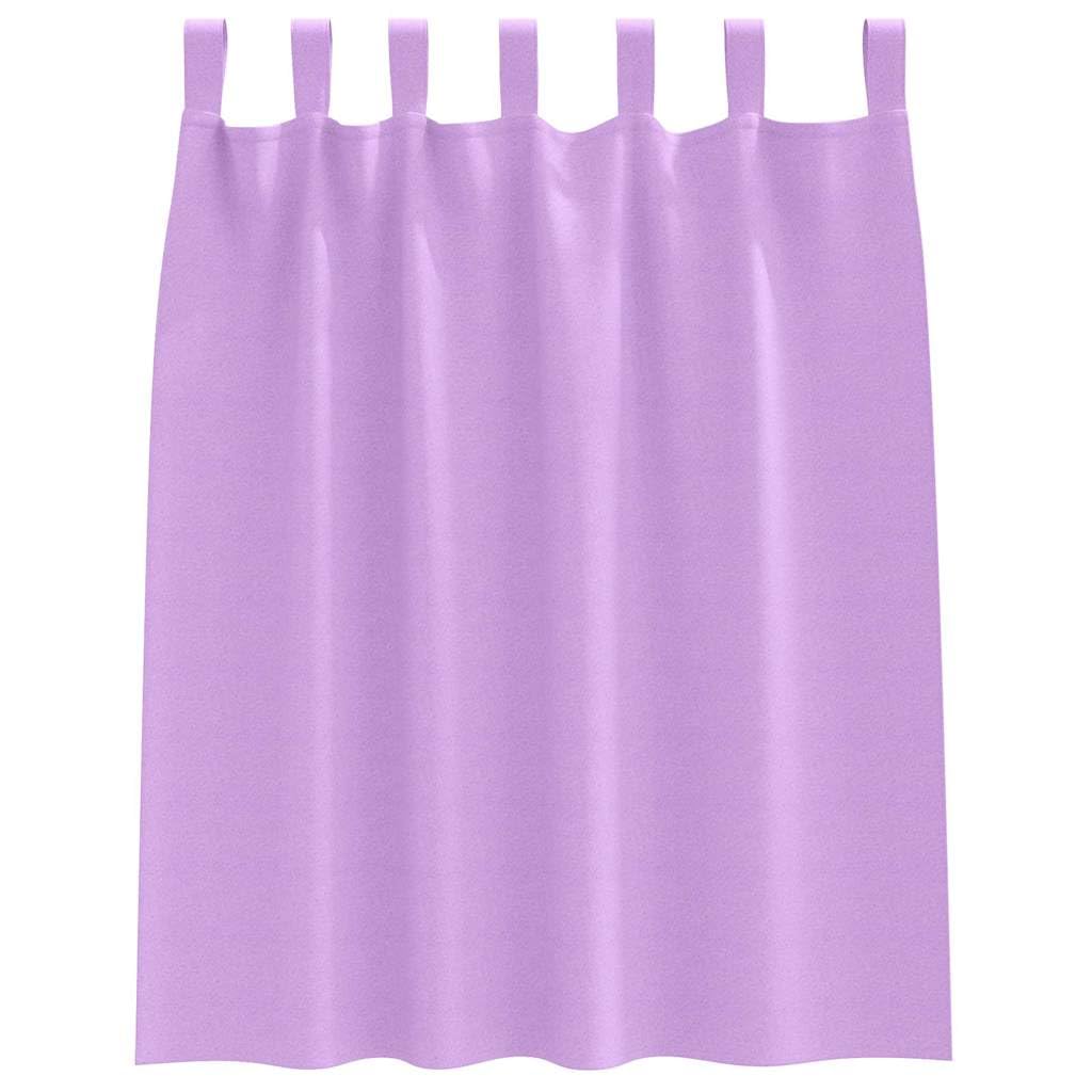 Verdunkelungsvorhänge mit Ringen 2 Stück Lila 140 x 140 cm Polyester, Blickdichte Vorhänge Wohnzimmer und Schlafzimmer, Waschbare Thermovorhänge mit Ösen, Schlaufenschal für Gardinen