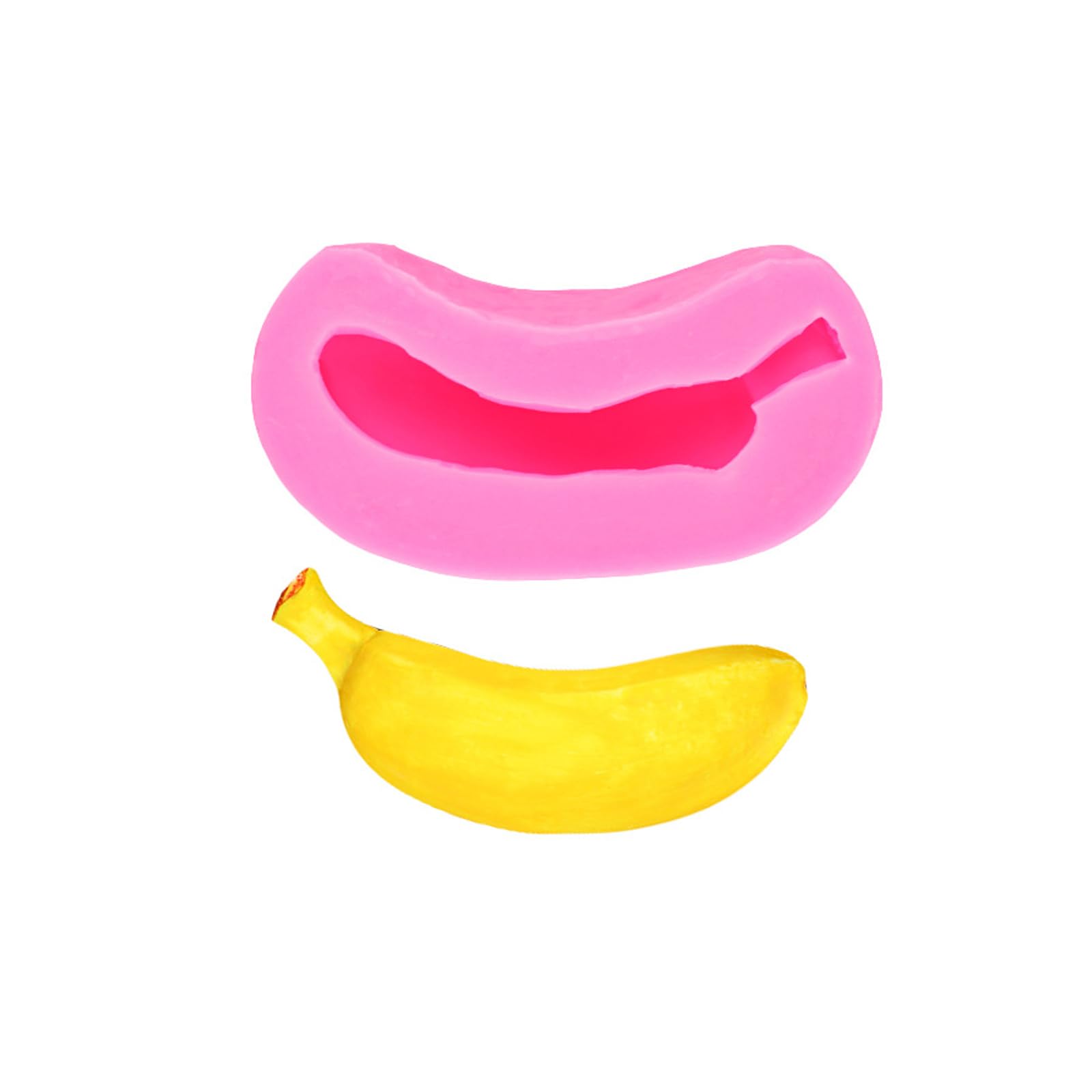 YPBEW Banana Shaped Silicone Fondant Mold Food Safe Cake Baking Mold for Making Chocolate Cake Fondant Decoration Edible Molds for Cakes