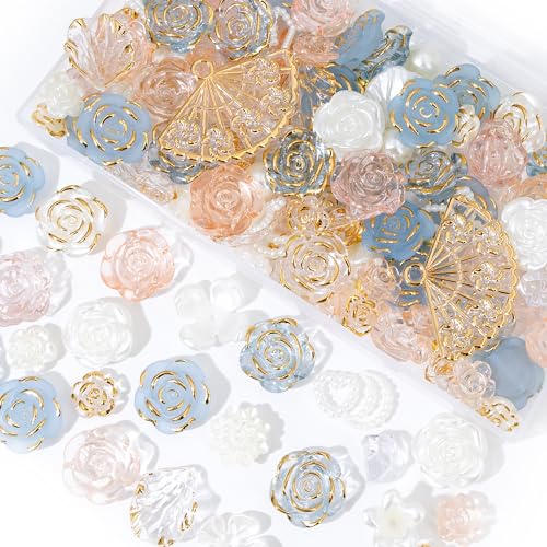 ビーズ・アクリル・デコパ 楽天市場】デコパーツ【104.桜金彩プラパーツ 18mm】30個 8色 桜