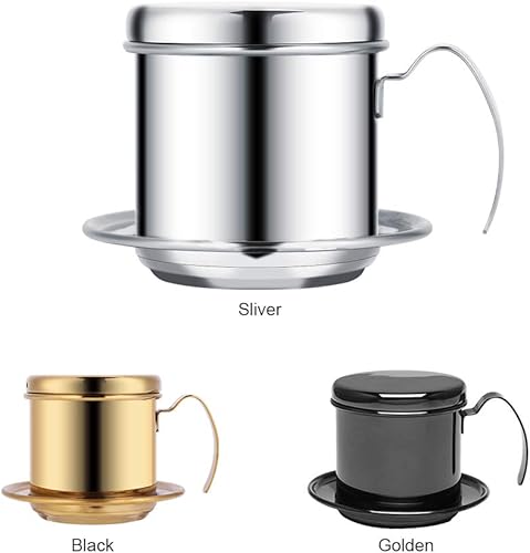 Miniatura 8 de Filtro de goteo de café vietnamita, gotero de acero inoxidable para verter sobre café, portátil y reutilizable para el hogar, la oficina y uso al