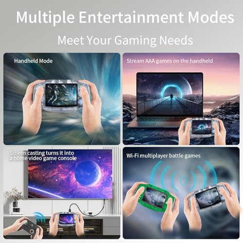 Image of RG34XX Retro Handheld Game Console, 3.4 Inch IPS Screen, 64GB Storage, 5532 Pre-Installed Games, WiFi, HDMI (RG34XX-Glacier)