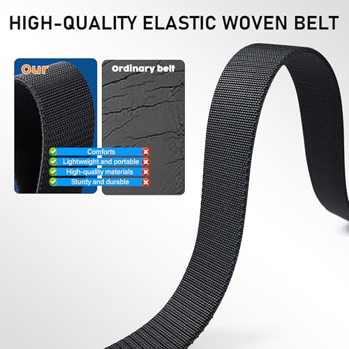 Men's elastic tactical belt, golf work ratchet belt, outdoor nylon casual cuttable belt3