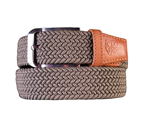 Webbed Belt with Genuine Leather3
