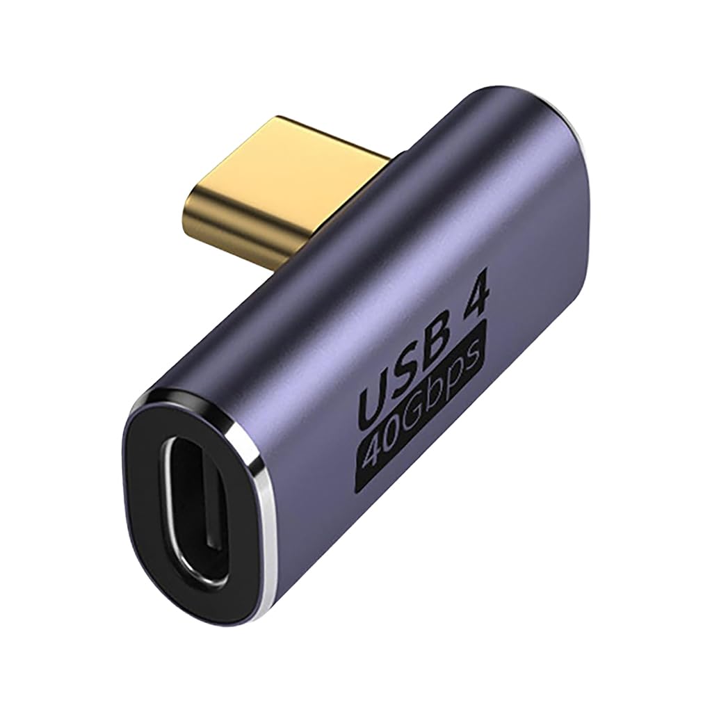 Verilux® Type C Adapter, PD 100W Type C Male to Female Adapter, L-Shape Design, Support 8K HD Video Output & 40Gbps Fast Data Transmission, Universal Type C Adapter for Phone, Tablet-image-49