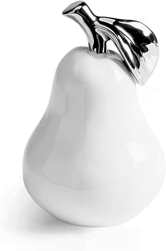 Torre Tagus Orchard - DecoraciĂłn de cerámica de pera para exhibir en estanterĂa sala de estar comedor oficina en casa color blanco Torre Tagus Orchard - DecoraciĂłn de cerámica de pera para exhibir en estanterĂa sala de estar comedor oficina en casa color blanco