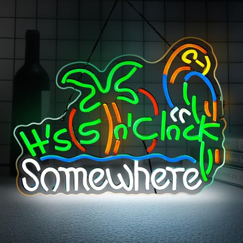 Its 5 00 Oclock Some Where Neon Sign for Home Bar Beer Light Man Cave