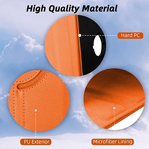 Image of TGK Rotating Cover for Samsung Galaxy Tab S9 FE 10.9 inch Tablet 360 Degree Rotating Leather Flip Case (Orange)