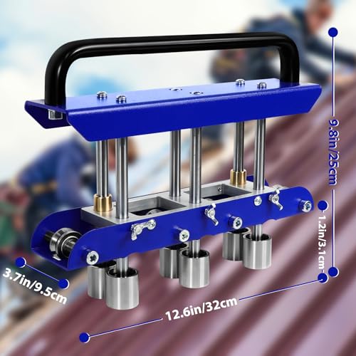Three-Station Edge Roller ，sheet metal edge roller for Metal Roofing Materials at 0-90 ° Bending Angle Fit for 29 to 22-Gauge Steel,Making 5/8" to 4" (16 to 102 mm) Bends.