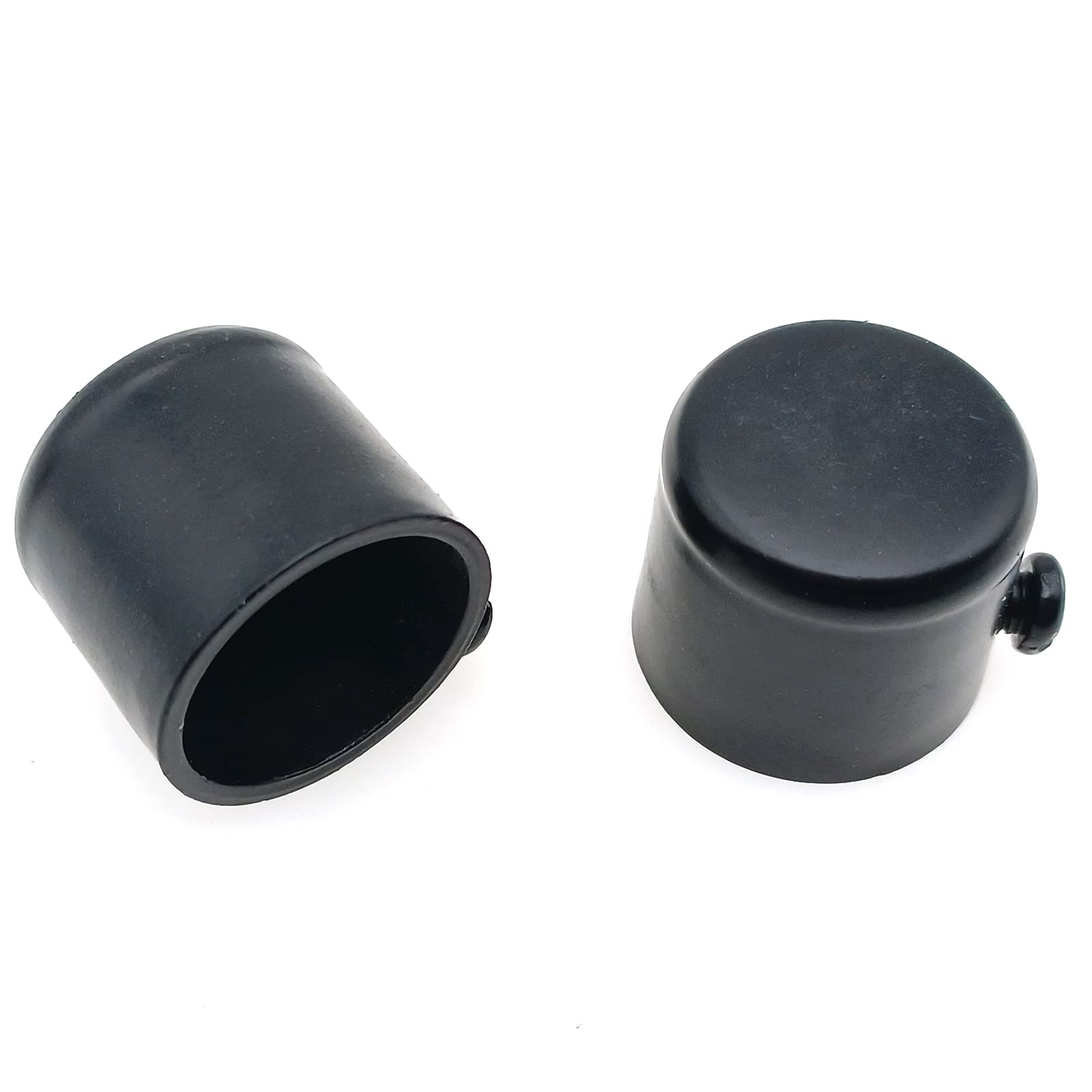 OZXNO 4Pcs Black Metal Window Curtain Rod Caps with Adjustable Screw for 20-22mm Rods