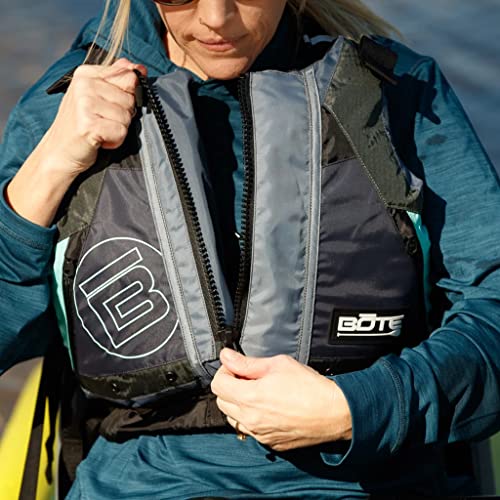Bote Universal Foam Paddling Fishing Adult Pfd Zipper 2 Stash Pocket Vest Life Jacket For Adults Uscg Approved Type Iii Kayak Low Profile Silhouette Multiple Size Options #TOP1