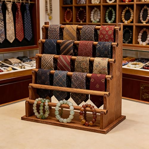Image of Multi-Tier Wooden Washi Tape & Sticker Organizer, H-4