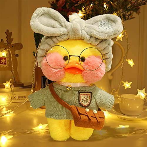 HICAS 30cm Kawaii Pato de Peluche de Juguete Animales, Peluche Pato Amarillo con Ropa, Muñecas de...