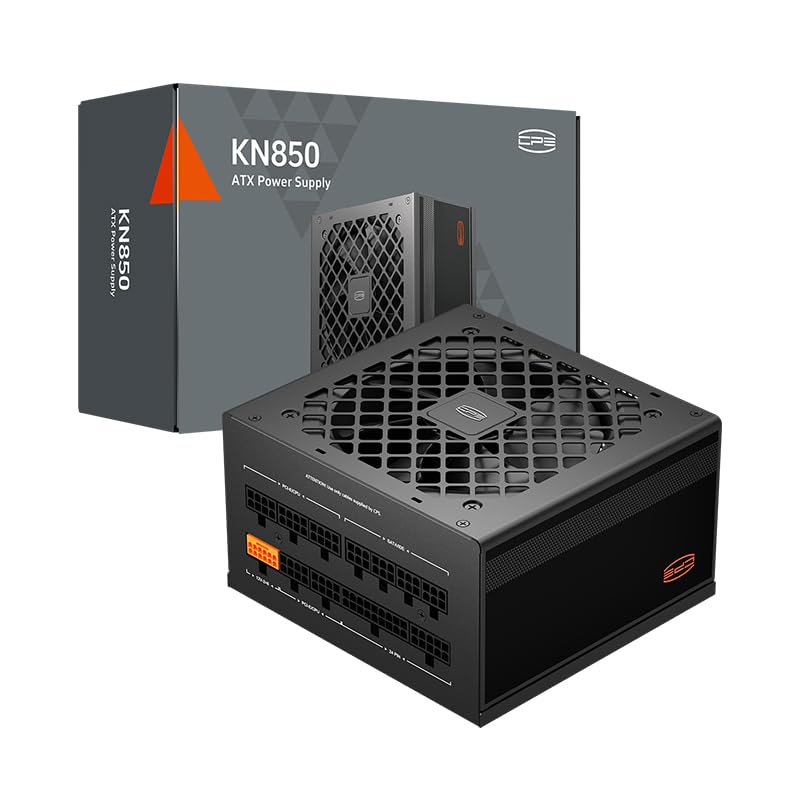 CPS Alimentatore completamente modulare, 850 W ATX 3.1, 80 Plus Gold certificato, PCIe 5.1 12 V-2 × 6, condensatori giapponesi, cavo ultra flessibile, 5 anni di garanzia (KN850)
