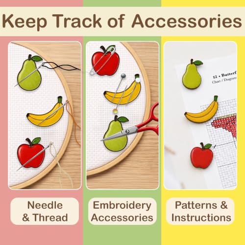 Image of Kraftex Magnetic Needle Minder. Needleminder for Embroidery & Sewing. Cute Needlepoint Accessories. Magnetic Needle Holder for Cross Stitch. Cute Magnet Pin Gift
