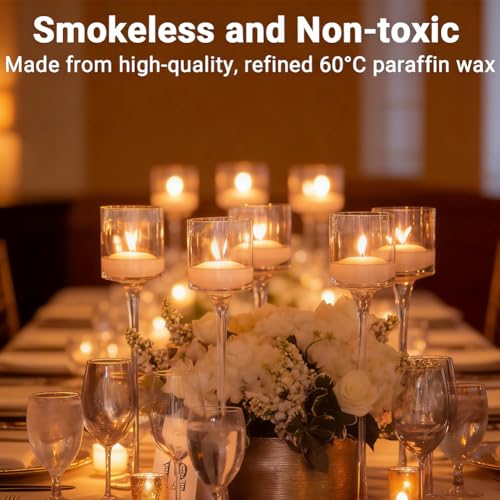 Velas flotantes impermeables y no tóxicas que flotan sin humo en centros de mesa 4