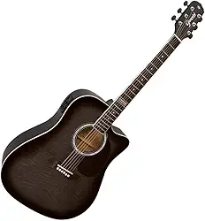 Violão Eletroacústico Dreadnought Folk Cutaway Aço GF-1D CEQ Translucent Black